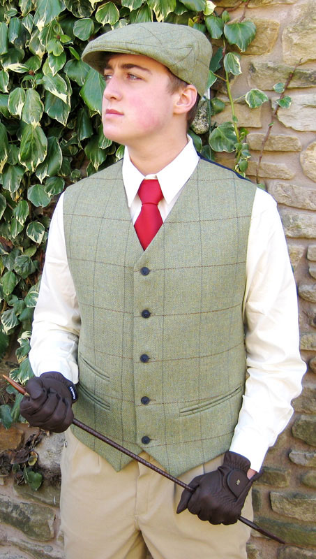 boys flat cap and waistcoat