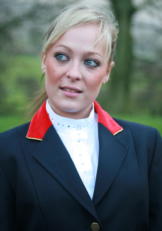 red showjumping jacket